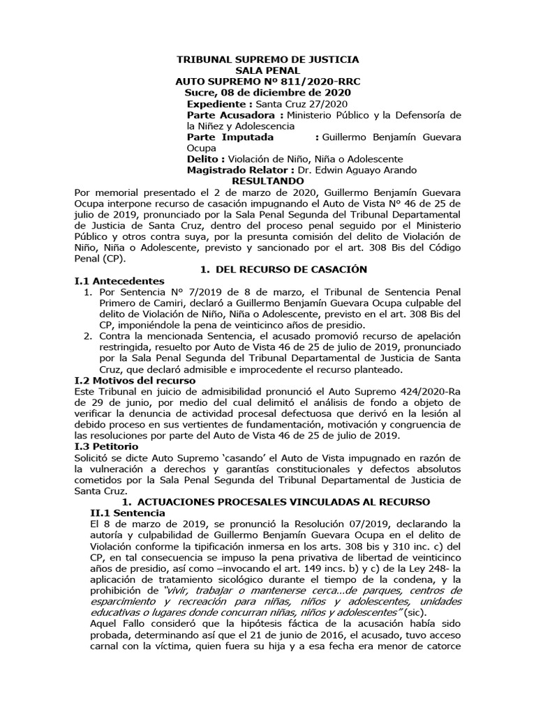 Sentencia Nro. AS #811 - 2020-RRC | PDF | Sentencia (ley) | Debido al