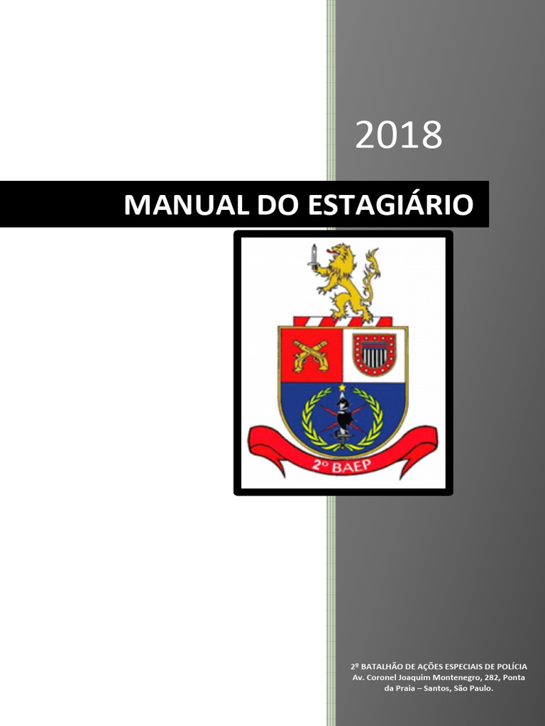Manual do Estagiário do 2º BAEP | PDF | Polícia | Doutrina