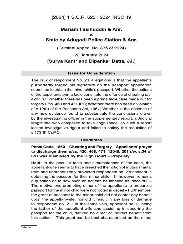 Cheating and Forgery Case Analysis | PDF | Forgery | Common Law