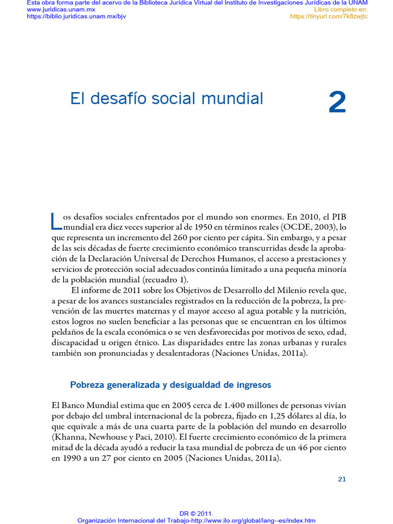 El Desafío Social Mundial: Pobreza Generalizada y Desigualdad de ...