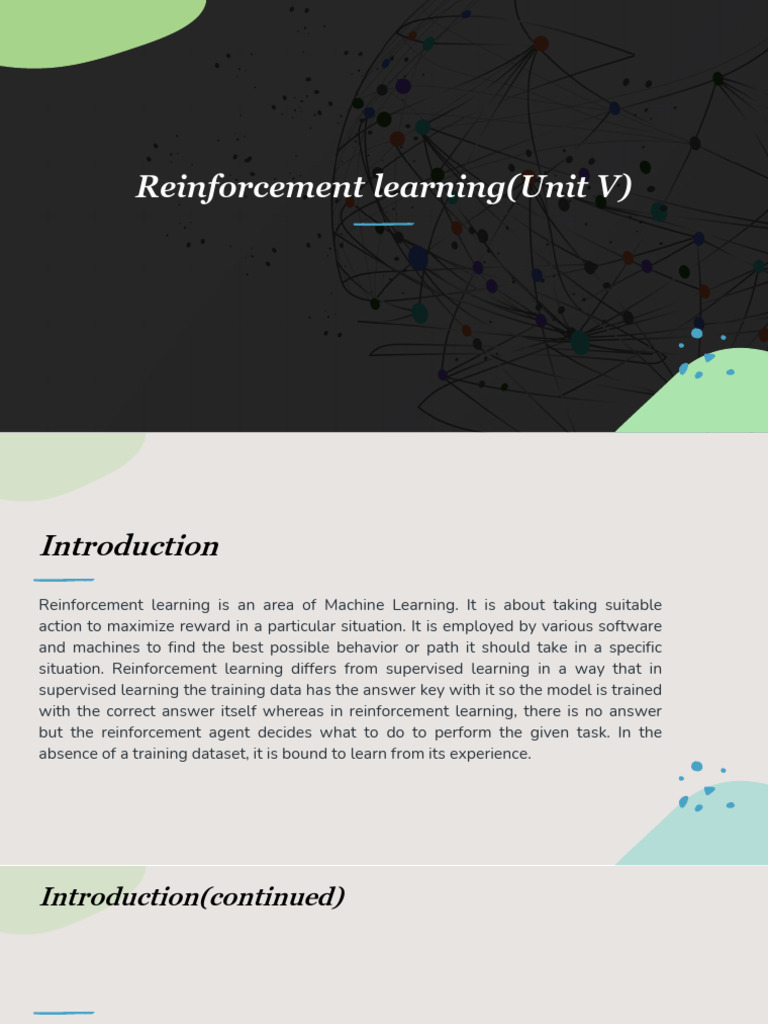 Unit v reinforcement learning and genetic algorithm download free pdf