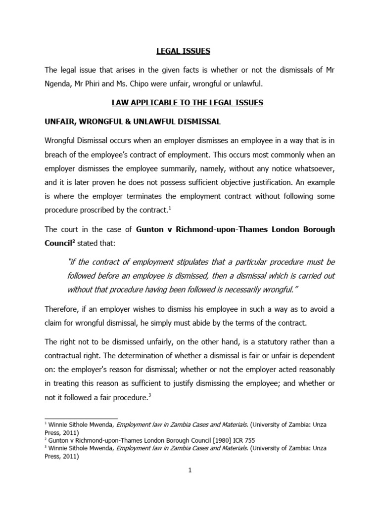 Unfair Dismissal and Discrimination Law | PDF | Employment | Discrimination