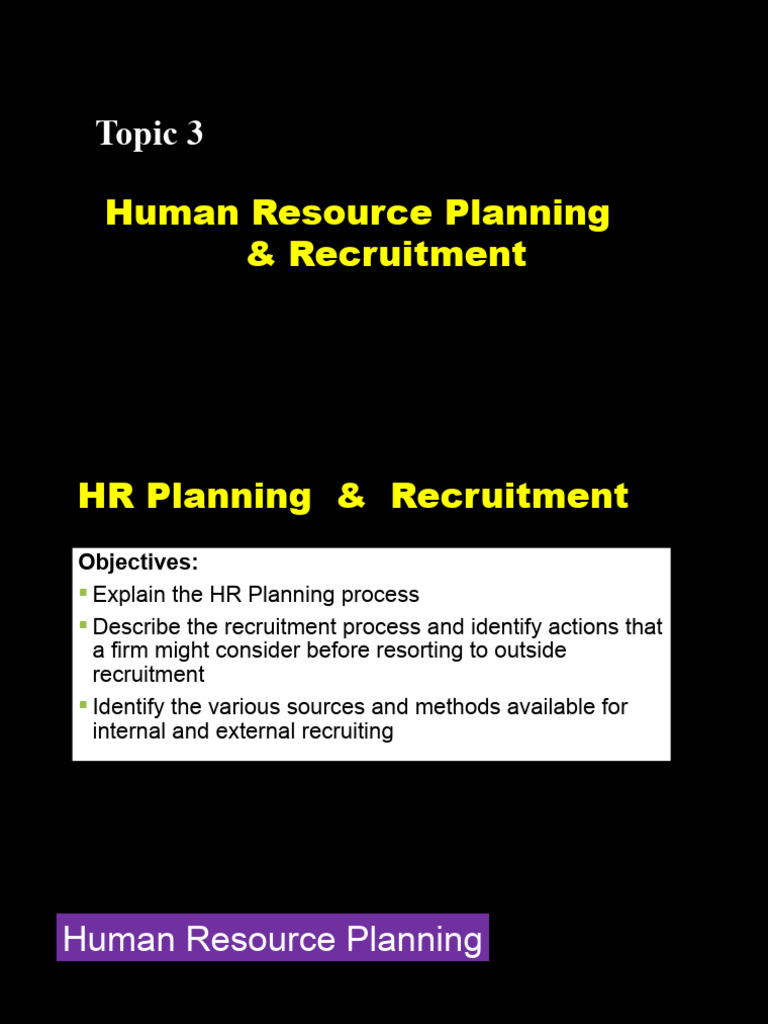 HR Planning and Recruitment Strategies | PDF | Recruitment | Human ...