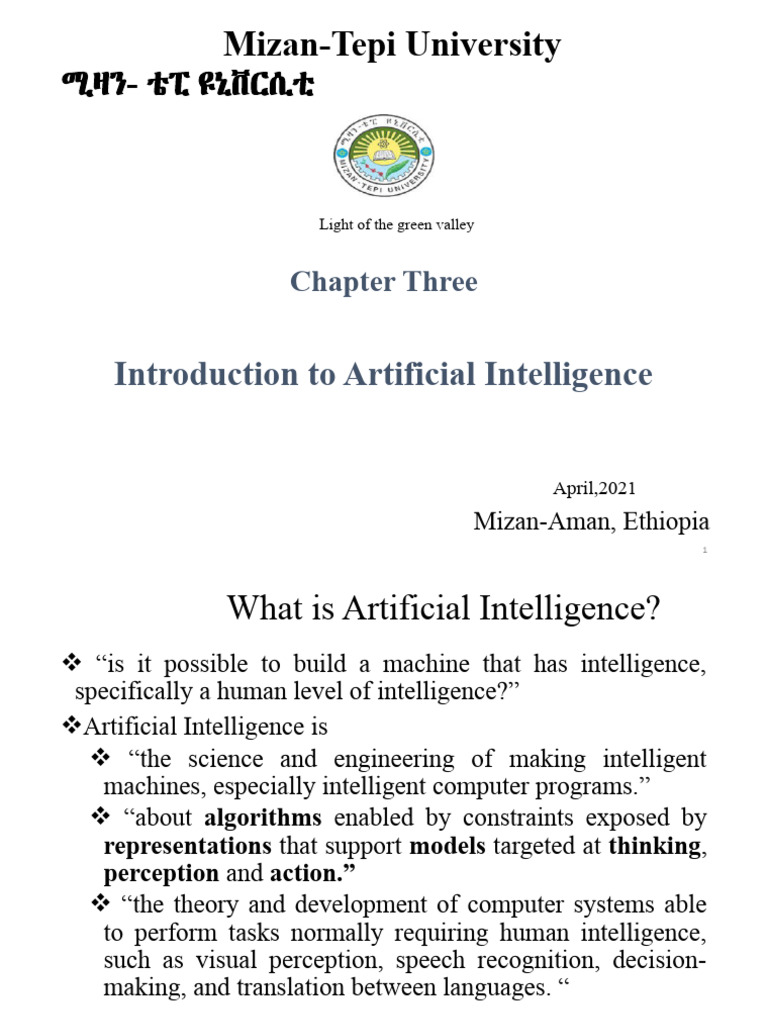 Introduction To Artificial Intelligence Pdf Artificial Intelligence