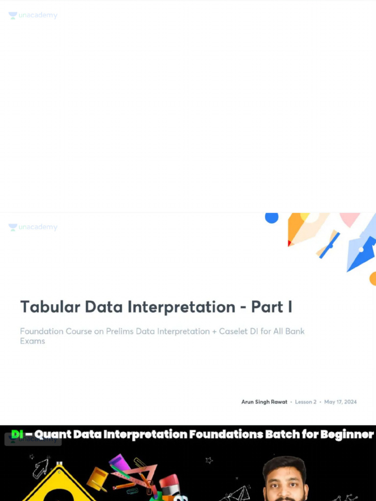 Tabular Data Interpretation Part I With Anno | PDF