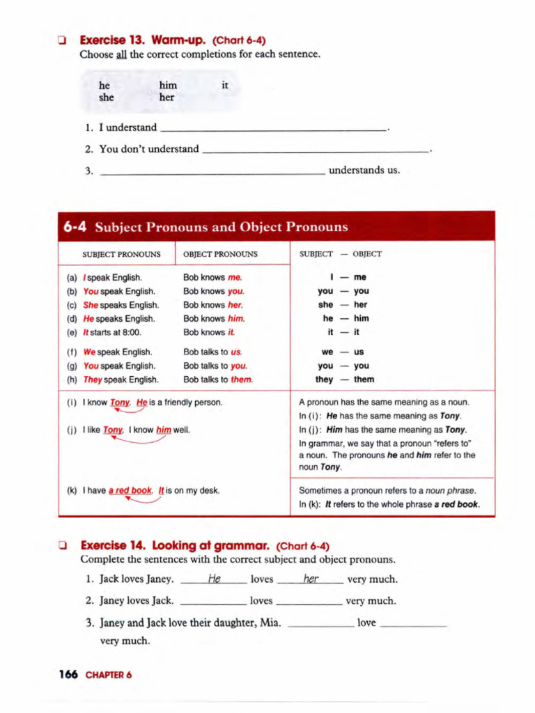 Subject Object Pronouns | PDF