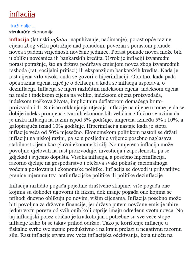 Inflacija | PDF