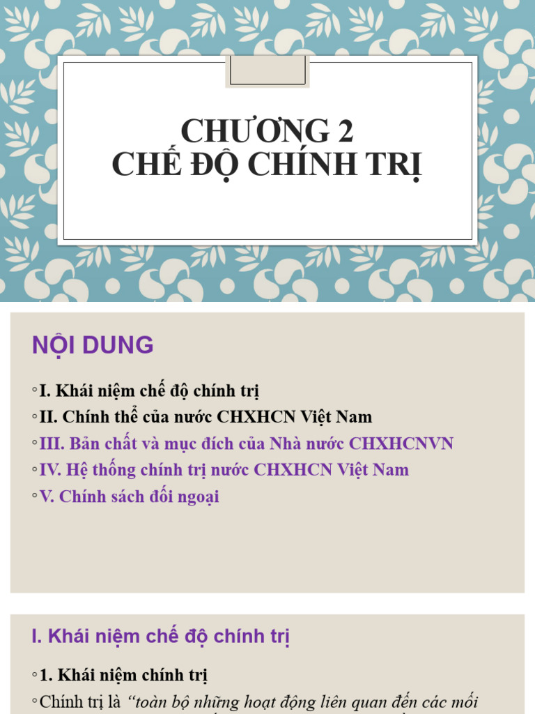 Bai 2 Che Do Chinh Tri | PDF