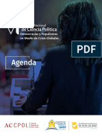 AGENDA DE PONENCIAS Y CONFERENCIAS DEL VI CONGRESO NACIONAL DE CIENCIA POLÍTICA (2021)