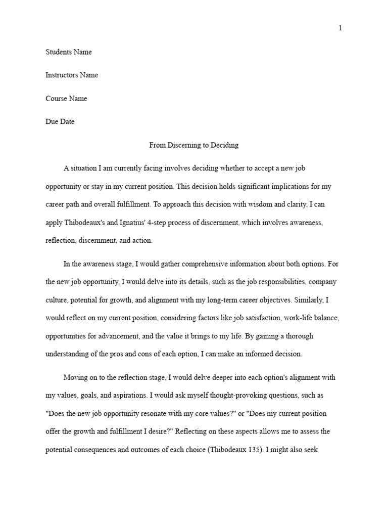 Job Decision-Making Process Explained | PDF | Wisdom | Rationality