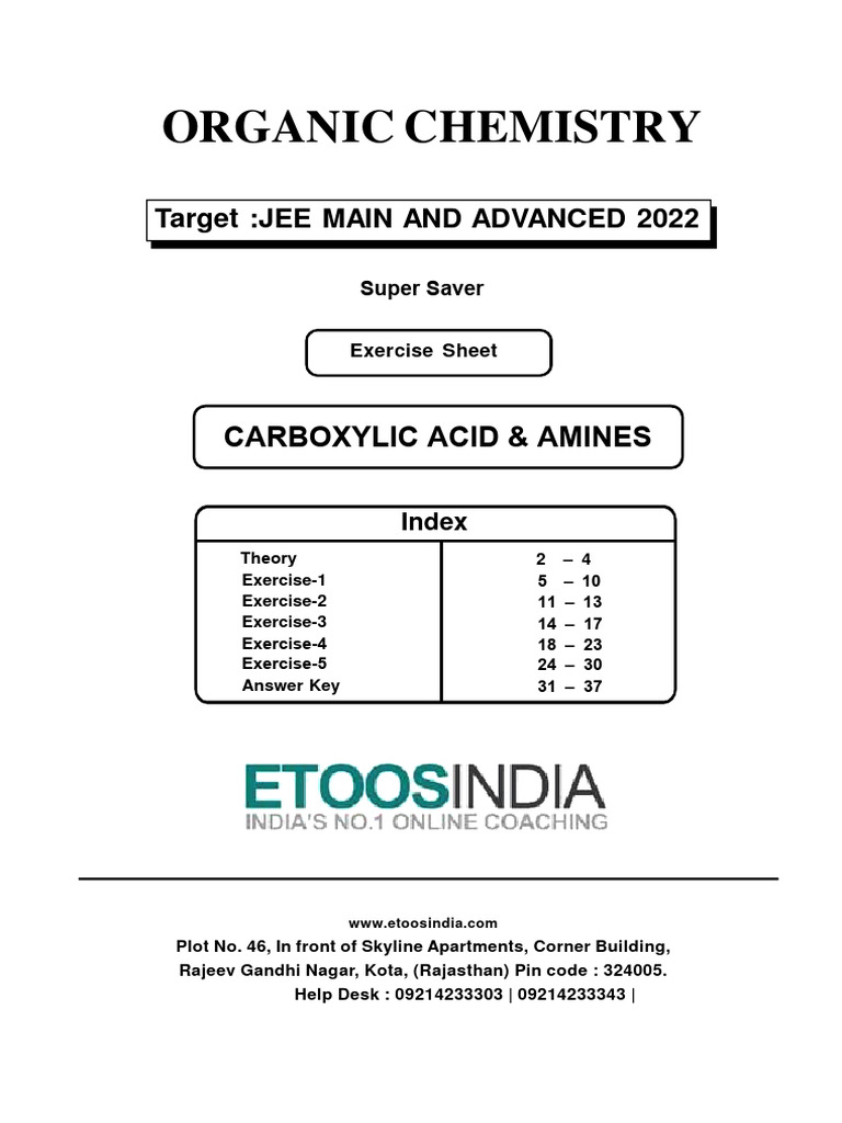 Carboxylic Acids and Amines Reactions | PDF | Carboxylic Acid | Amine