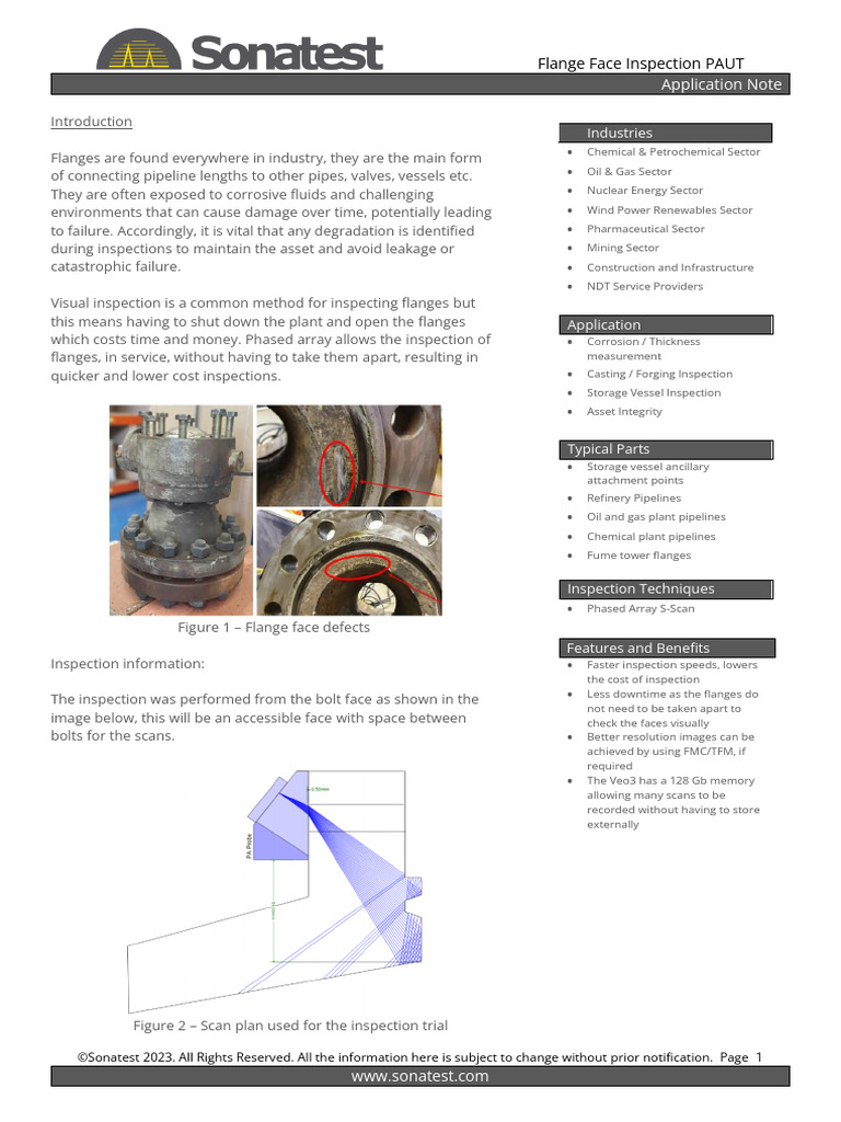 A017 Flange Face Inspection PAUT PDF Image Scanner