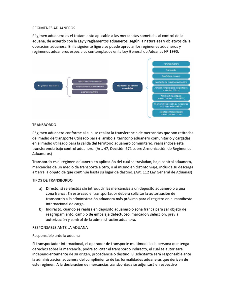 Regimenes Aduaneros | PDF | aduana | Arancel