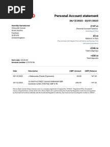 Monzo Bank Statement 2022 12 26-2023 01 02 4294