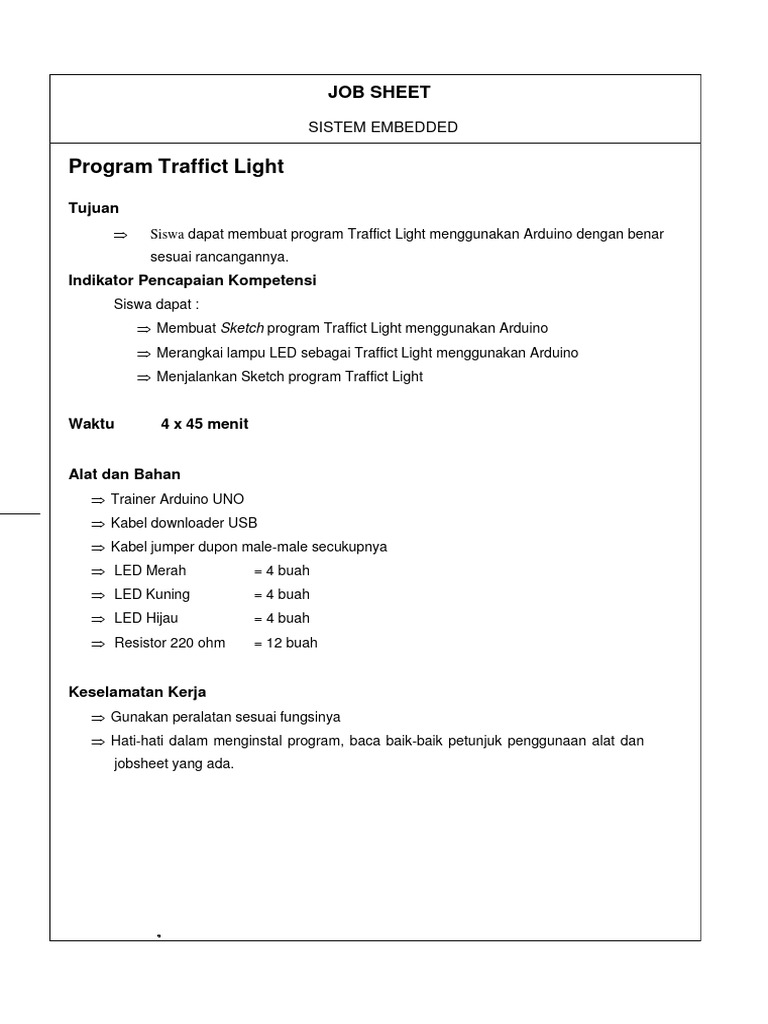 Program Traffic Light Arduino 4 Arah | PDF | Metode & Bahan Ajar | Komputer