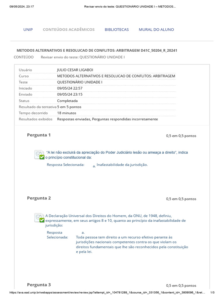 Metodos Alternativos E Resolução De Conflitos Arbitragem Pdf