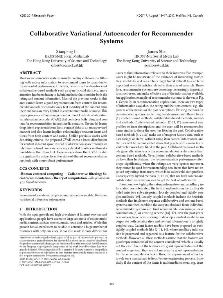 Li - She - 2017 - Collaborative Variational Autoencoder For Recommen ...