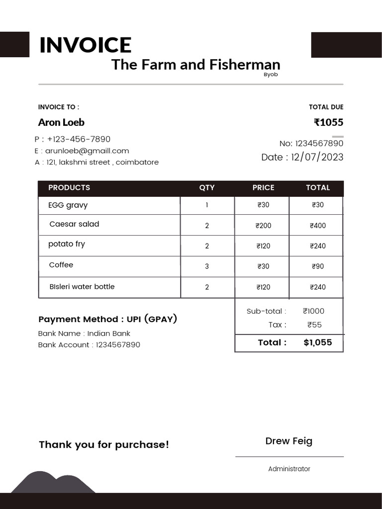 Borcele Bank Invoice for Minimalist Storage | PDF | Payments