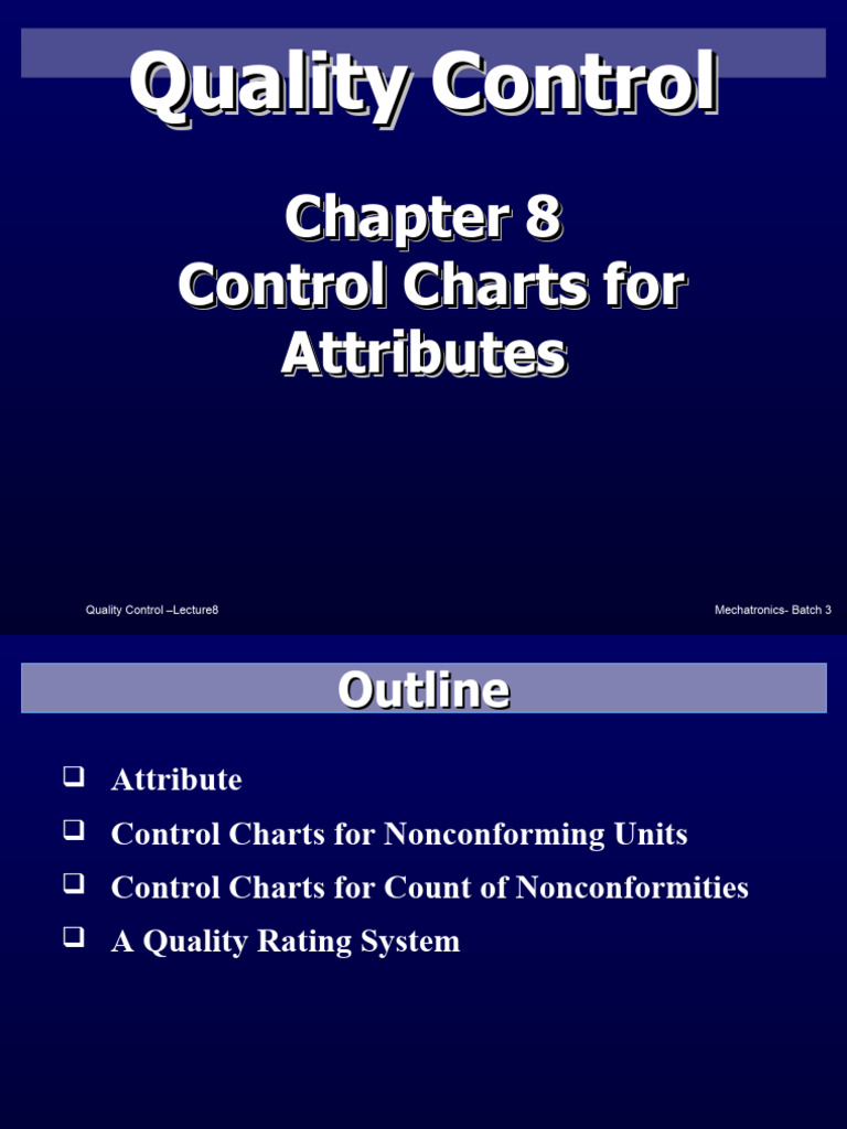 Control Charts for Quality Attributes | PDF | Sampling (Statistics)
