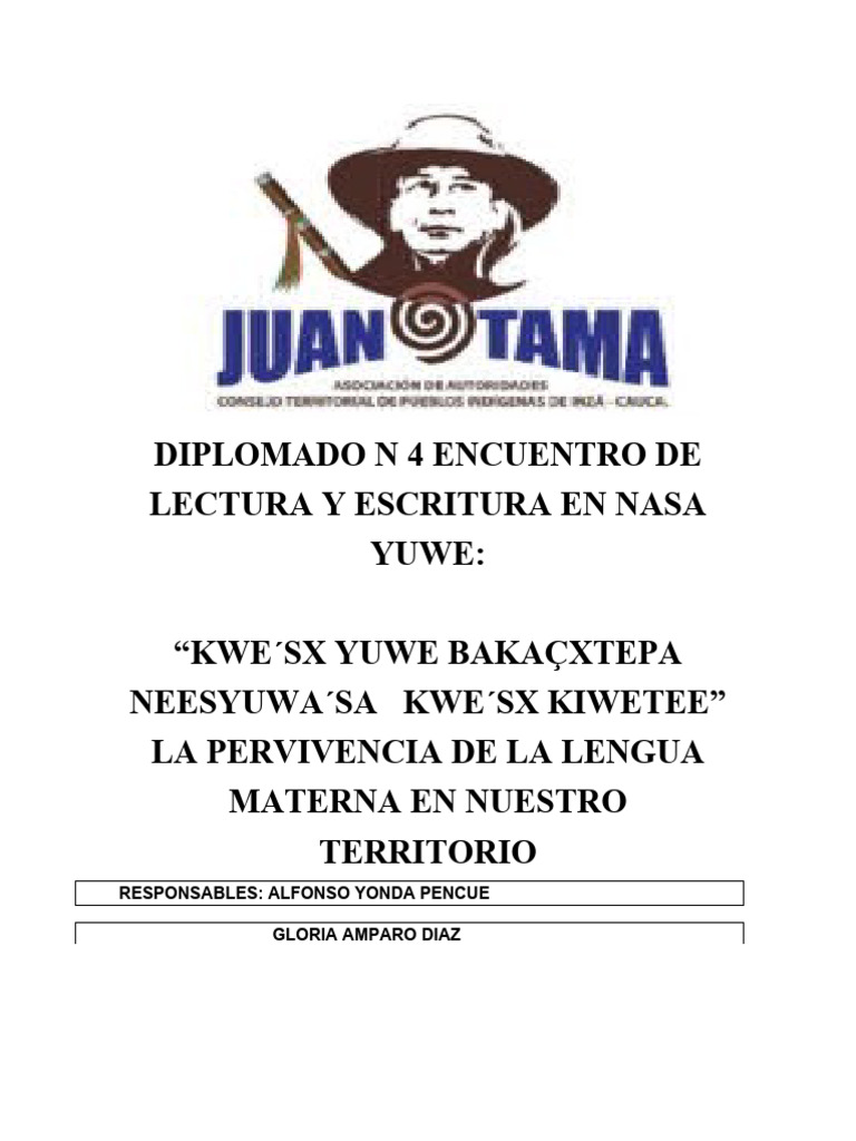 Diplomado en Lengua NASA Yuwe | PDF | Filosofía | Relaciones personales ...