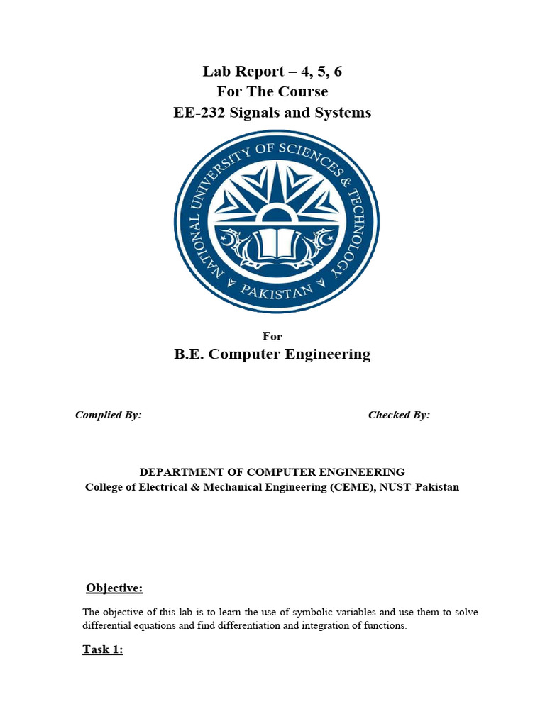 Signals & Systems Lab Report | PDF | Computers