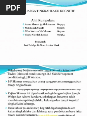 Terapi Keluarga Tingkahlaku Kognitif Pdf