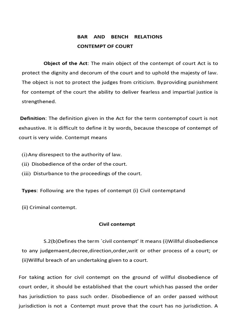 Understanding Contempt of Court | PDF | Contempt Of Court | Judge