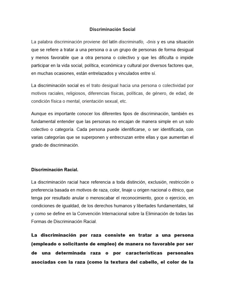Discrimi Nacion | PDF | Discriminación | Estudios de género
