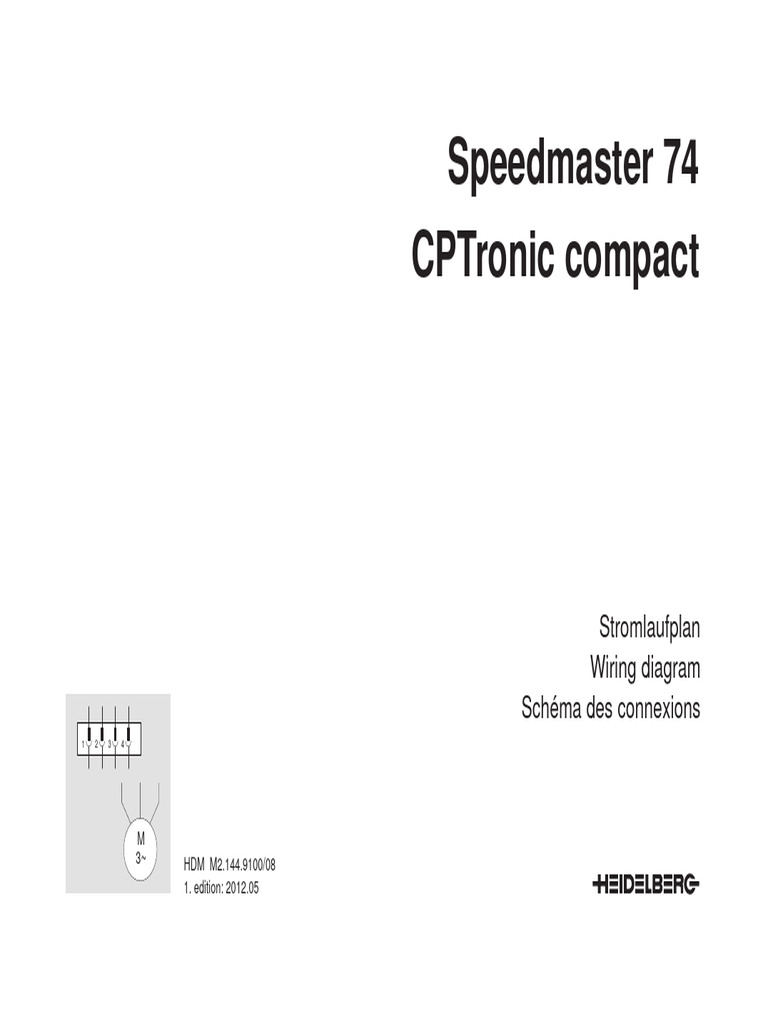 Schéma électrique Speedmaster 74 | PDF | Équipement | Énergie électrique