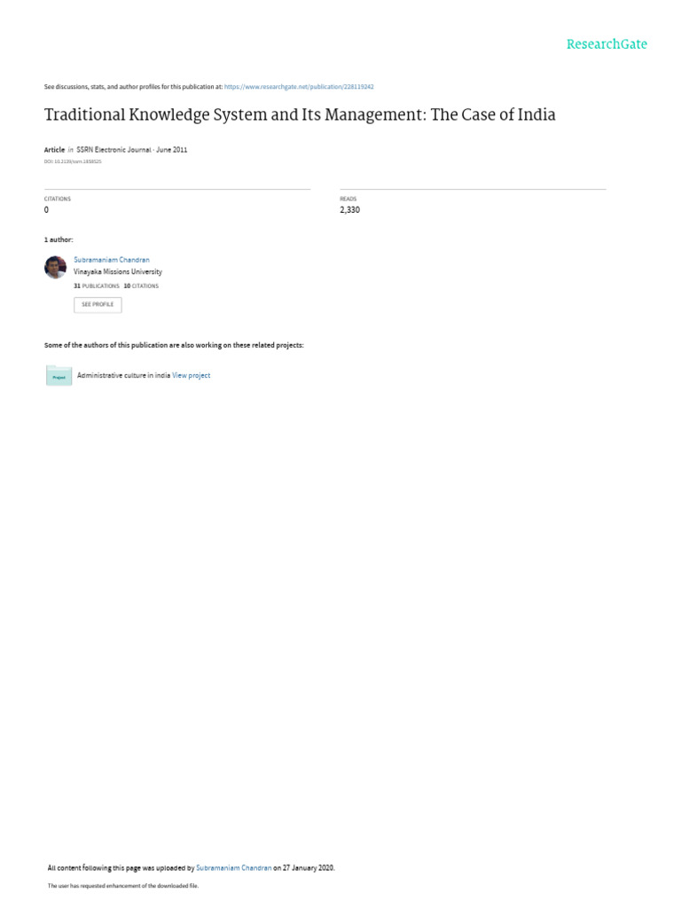 1-2-traditional-knowledge-system-and-its-management-ssrn-id1858525