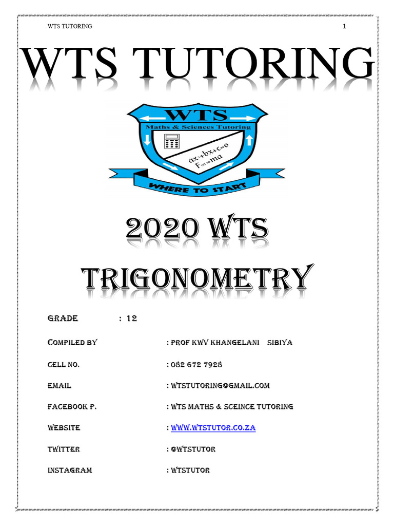 TRIGONOMETRIC FUNCTIONS PDF GRADE 12 visual data 6