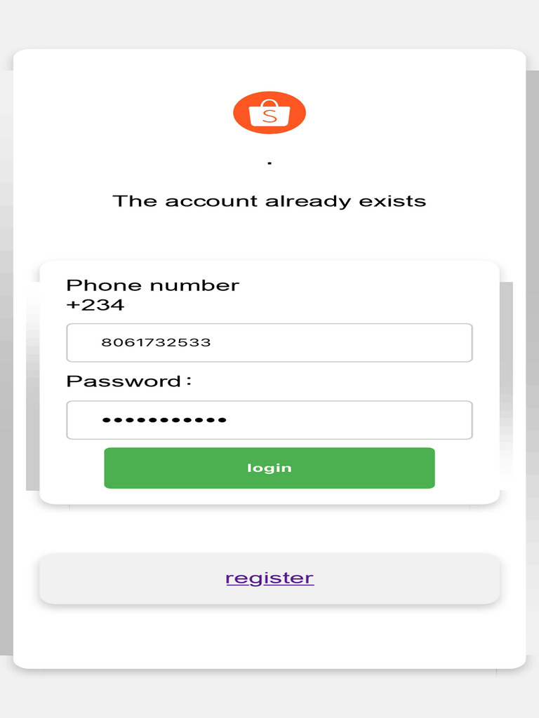 Existing Account Login Details Pdf