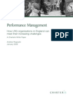 Performance Management for Local and Regional Government Organisations in England