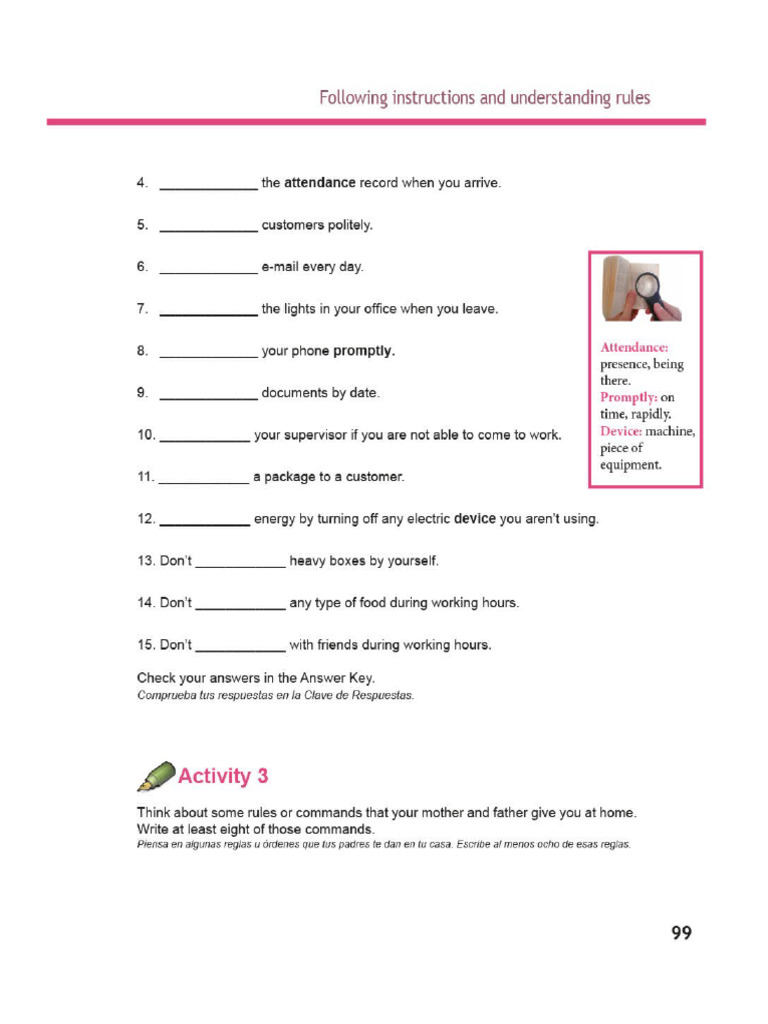 Actividades de Ingles | PDF