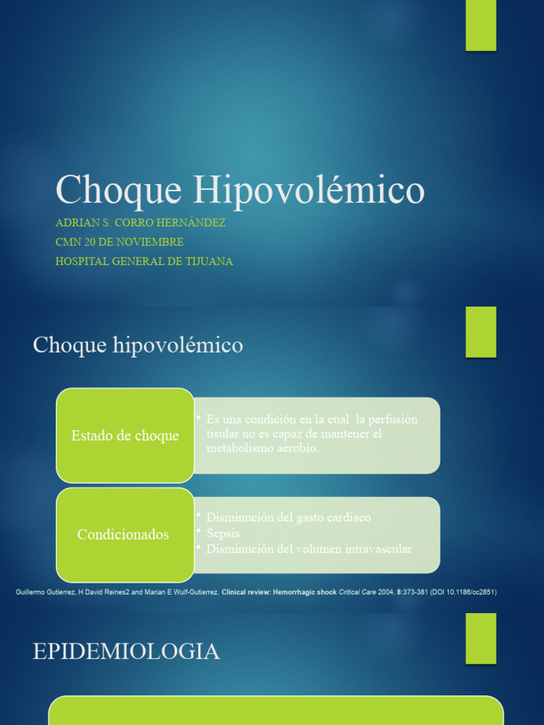 Choque Hipovolémico Valoración – AGDOB
