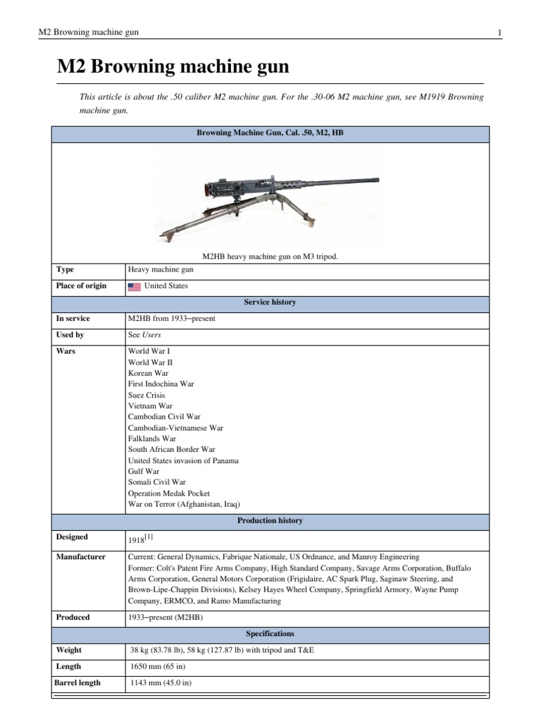 M2 Browning Machine Gun | PDF | Firearm Components | Weapon Design