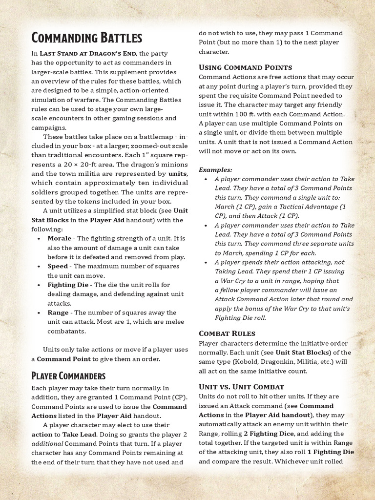 Commanding Battles: Rules for Warfare | PDF | Siege | Military
