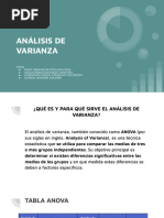 Fórmulas y Ejemplo de Tabla ANOVA | PDF