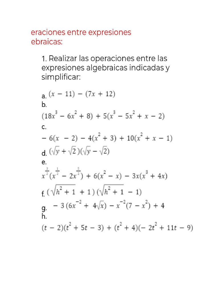 Taller # 1 de Matematicas Basicas | PDF
