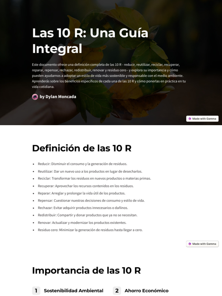 Guía de las 10 R para Sostenibilidad | PDF | Residuos | Sustentabilidad