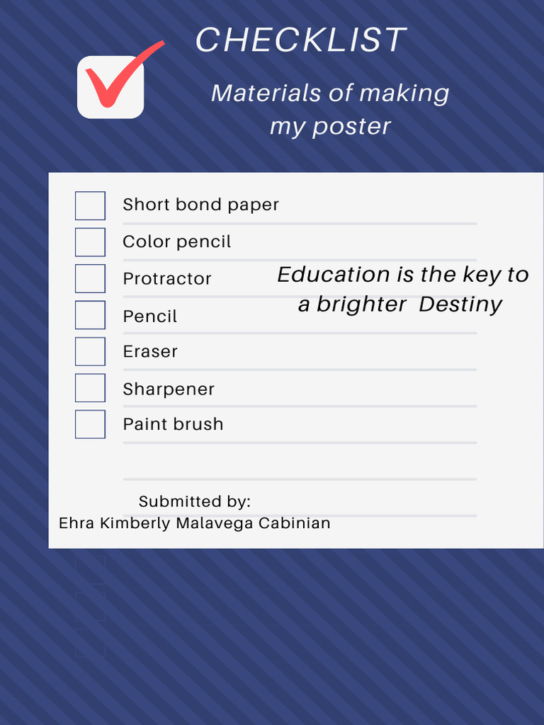 Blue and White Striped Checklist - 20240510 - 125038 - 0000 | PDF