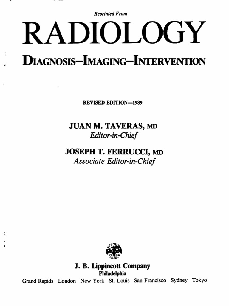 Zamenhof chapter 26 in ferrucci taveras radiology 1989 techniques for