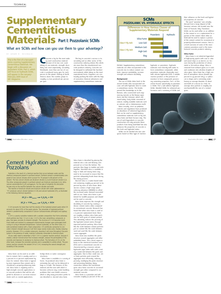 Supplementary Cementitious Materials (SCM) - National Precast Concrete ...