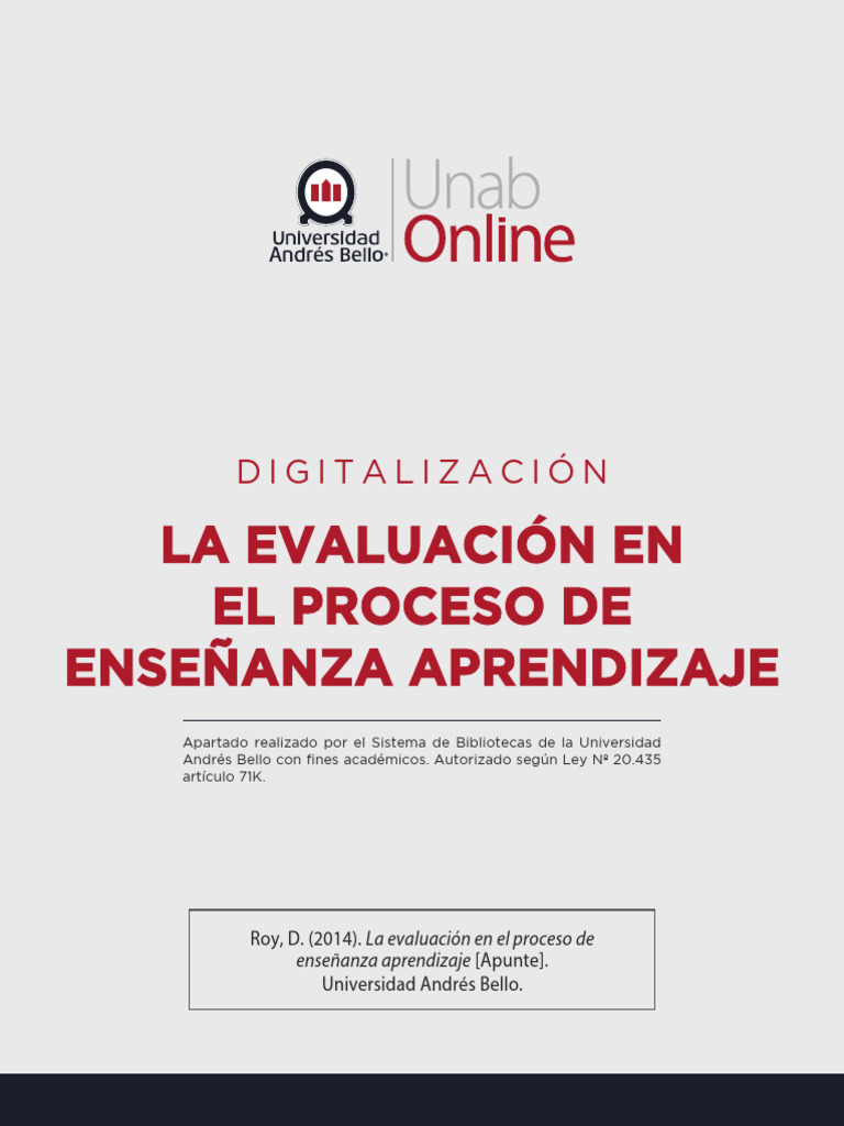 Evaluación en el Proceso Educativo | PDF | Evaluación | Enseñando