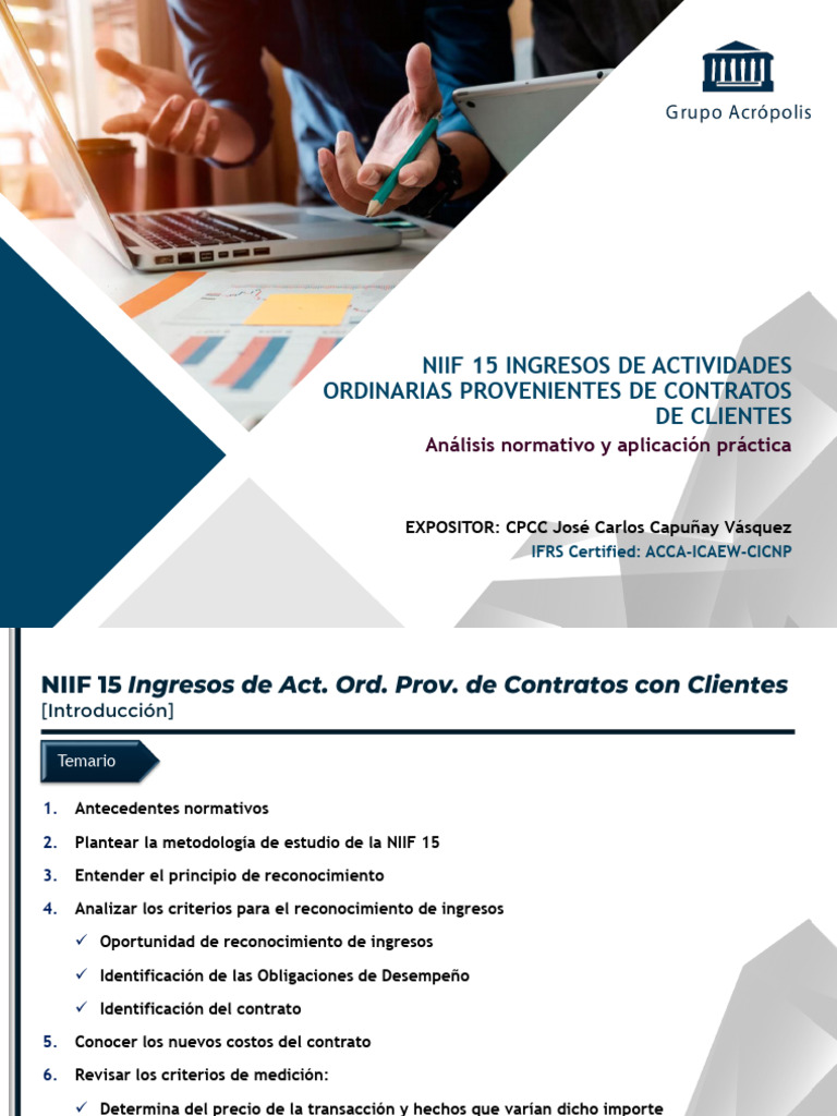 20.10.27. Niif 15 | PDF | normas internacionales de INFORMACION ...