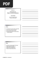 Introduction To Object-Oriented Databases: Goran Nenadic