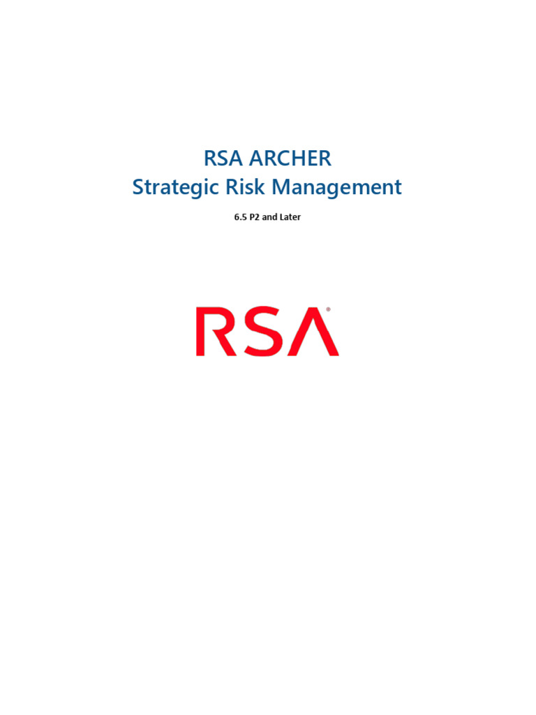 RSA Archer Strategic Risk Management - Implementation Guide | PDF ...