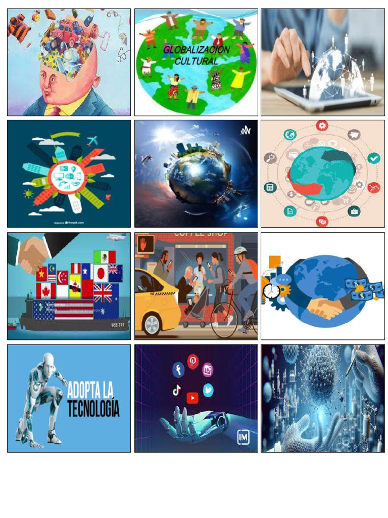 Imàgenes Collage Globalizacòn y Tecnologìa | PDF