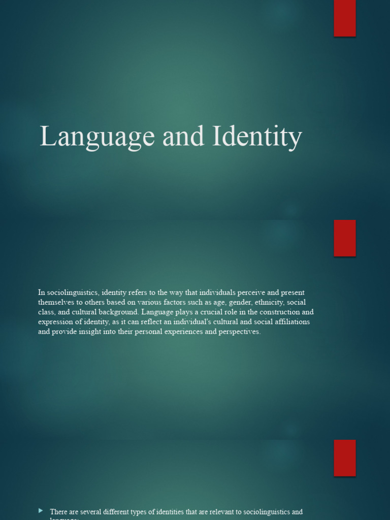 Language as Identity Marker | PDF | Identity (Social Science ...