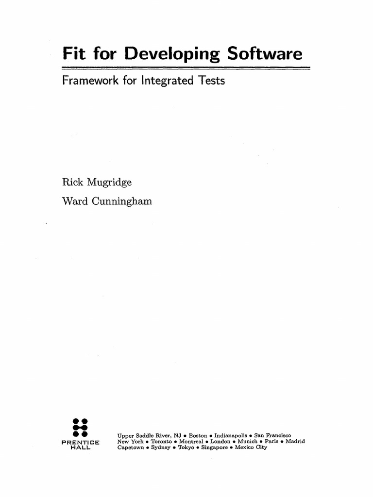 Fit for Developing Software: Testing Framework | PDF | Computing ...